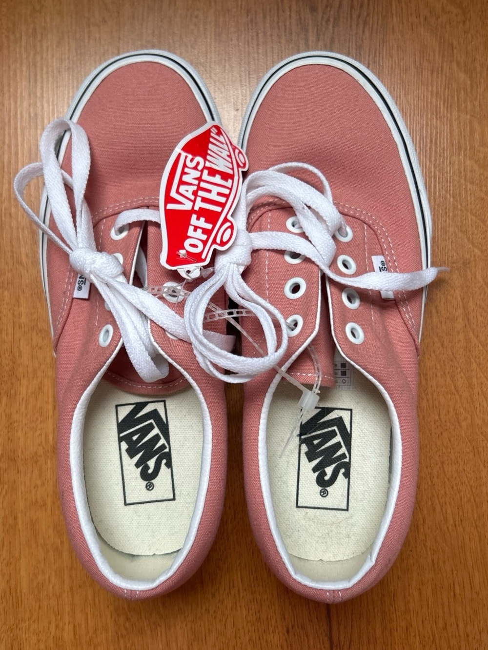 Vans Low Top Canvas Sneakers in Rose Pink and White
